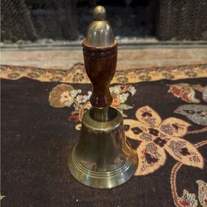 COPY - Vintage Brass and Wood Hand Bell